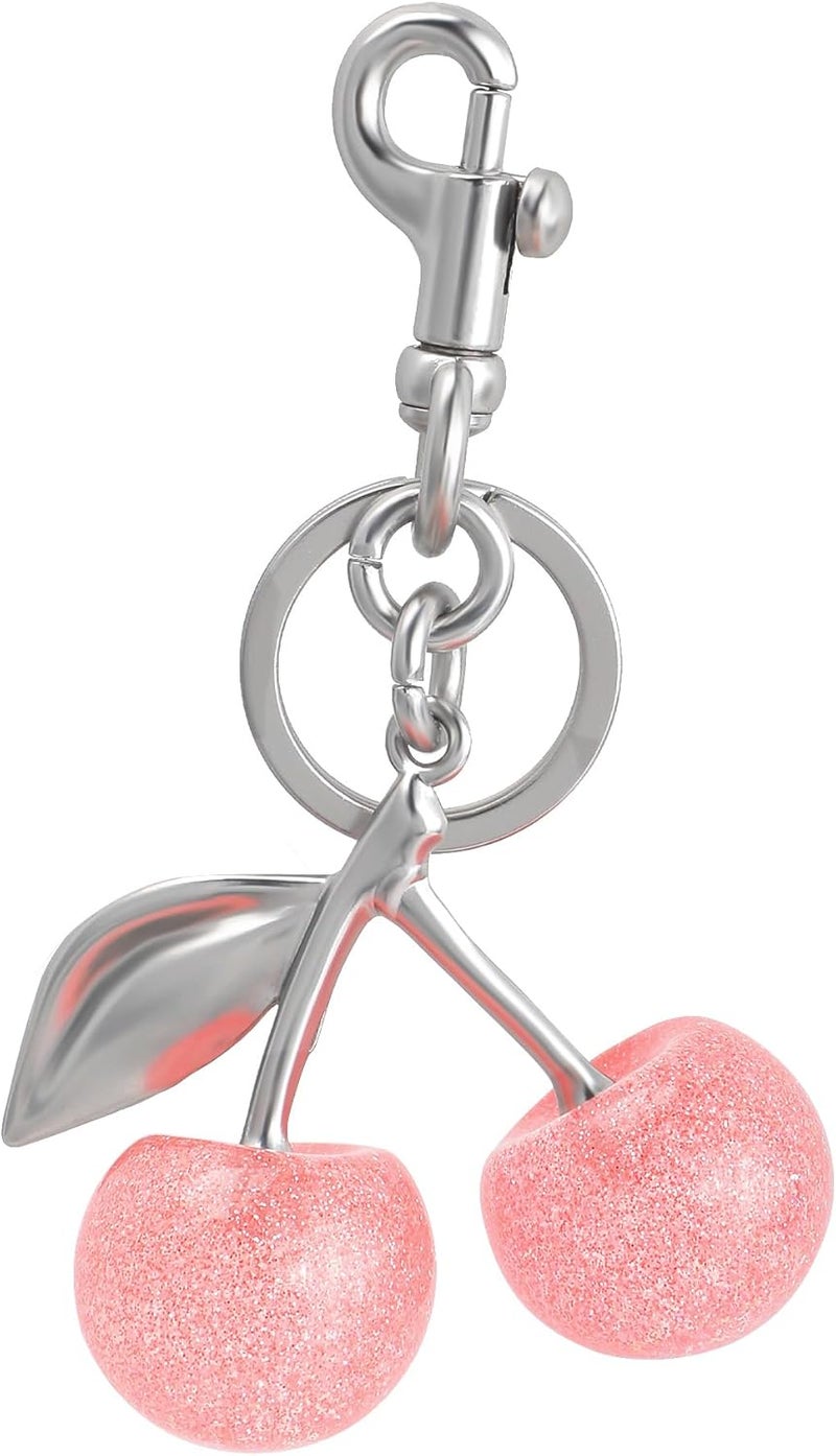 FASTFAIRY Keychain Cherry Bag Charms Purse: Key Chains Women Cute - Car keyrings leather handbags - Valentines Day Gifts - Image 1